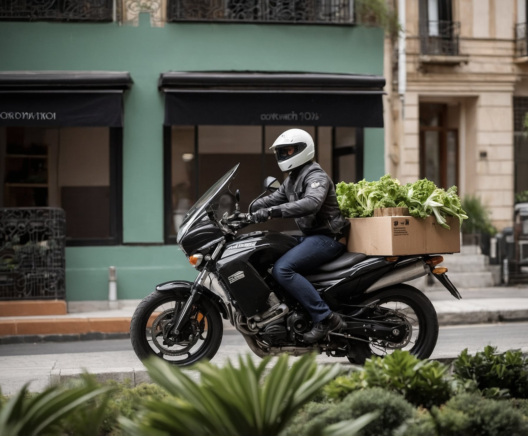 Entrega rápida de comida a domicilio